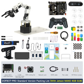 Yahboom DOFBOT Pro AI Large Model STEM Education Python 3D Depth Vision Robotic Arm for Jetson NANO 4GB/Orin NANO SUPE/Orin NX SUPER