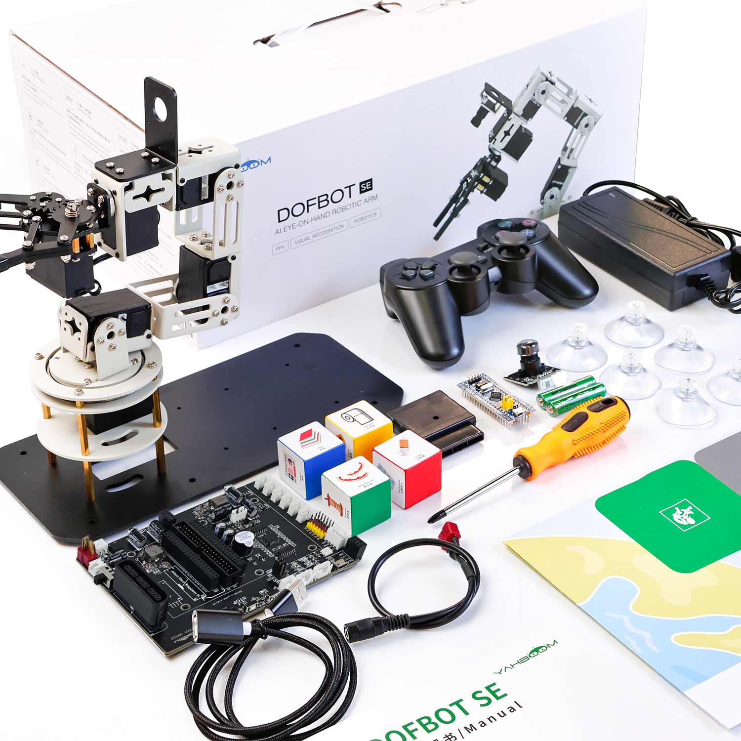 Yahboom DOFBOT SE AI Vision Robotic Arm STEM Education Python Programming Robot ROS Python Programming