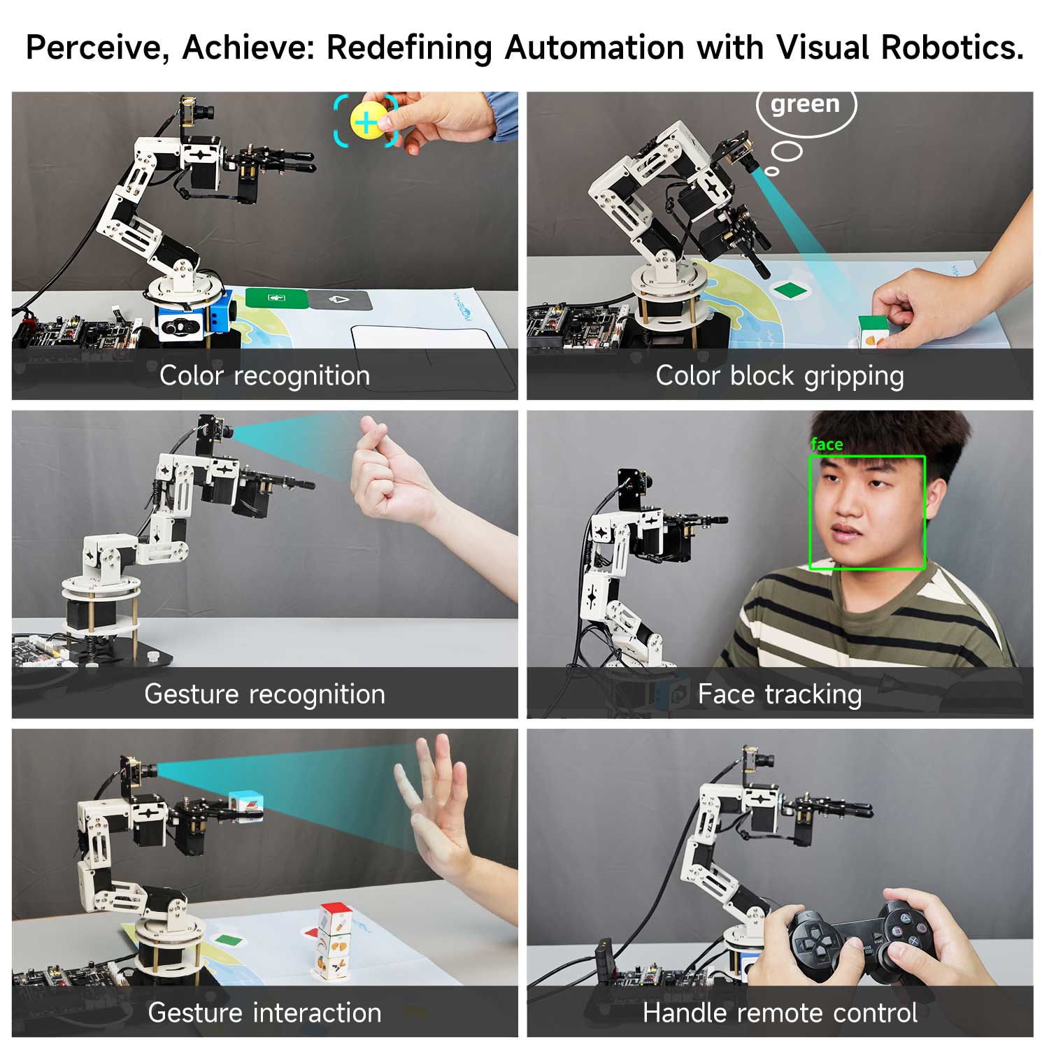 Yahboom DOFBOT SE AI Vision Robotic Arm STEM Education Python Programming Robot ROS Python Programming