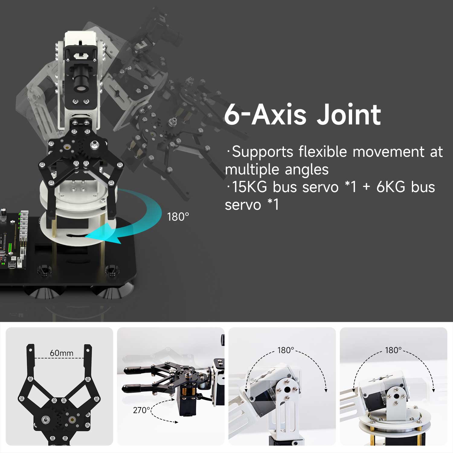 Yahboom DOFBOT SE AI Vision Robotic Arm STEM Education Python Programming Robot ROS Python Programming