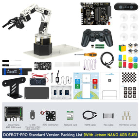 Yahboom DOFBOT Pro AI Large Model STEM Education Python 3D Depth Vision Robotic Arm for Jetson NANO 4GB/Orin NANO SUPE/Orin NX SUPER