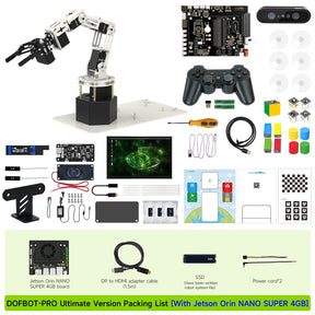 Yahboom DOFBOT Pro AI Large Model STEM Education Python 3D Depth Vision Robotic Arm for Jetson NANO 4GB/Orin NANO SUPE/Orin NX SUPER