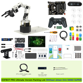 Yahboom DOFBOT Pro AI Large Model STEM Education Python 3D Depth Vision Robotic Arm for Jetson NANO 4GB/Orin NANO SUPE/Orin NX SUPER