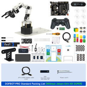 Yahboom DOFBOT Pro AI Large Model STEM Education Python 3D Depth Vision Robotic Arm for Jetson NANO 4GB/Orin NANO SUPE/Orin NX SUPER