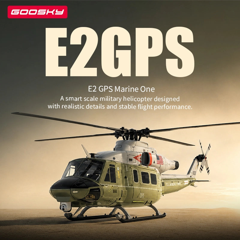 GOOSKY E2 UH-1Y VENOM RC Helicopter GPS 1:35 Air Rescue Aircraft Model RC Helicopter