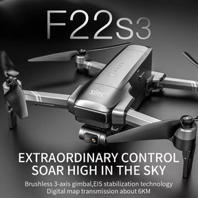 SJRC F22 S3 PRO 3-Axis Gimbal 4K Drone 6KM Repeater Digital FPV EIS HD Camera Obstacle Avoidance GPS 5G Quadcopter