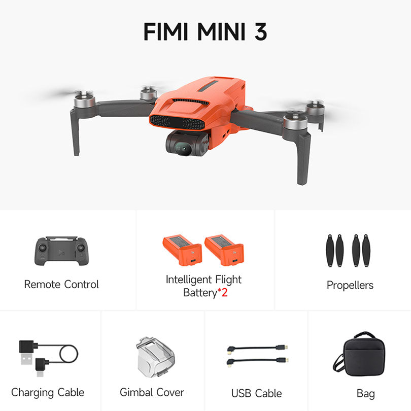 FIMI X8 MINI 3 4K Drone Performance version 9KM FPV 4K Camera HDR Video 3-axis Mechanical Gimbal 245g 5G GPS Quadcopter