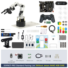 Yahboom DOFBOT Pro AI Large Model STEM Education Python 3D Depth Vision Robotic Arm for Jetson NANO 4GB/Orin NANO SUPE/Orin NX SUPER
