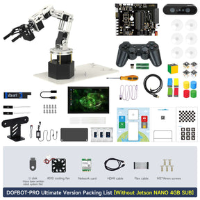 Yahboom DOFBOT Pro AI Large Model STEM Education Python 3D Depth Vision Robotic Arm for Jetson NANO 4GB/Orin NANO SUPE/Orin NX SUPER