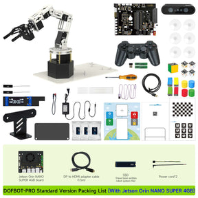 Yahboom DOFBOT Pro AI Large Model STEM Education Python 3D Depth Vision Robotic Arm for Jetson NANO 4GB/Orin NANO SUPE/Orin NX SUPER