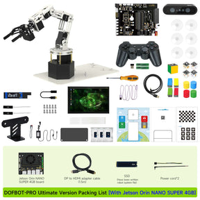 Yahboom DOFBOT Pro AI Large Model STEM Education Python 3D Depth Vision Robotic Arm for Jetson NANO 4GB/Orin NANO SUPE/Orin NX SUPER