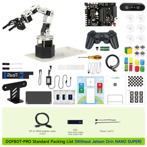 Yahboom DOFBOT Pro AI Large Model STEM Education Python 3D Depth Vision Robotic Arm for Jetson NANO 4GB/Orin NANO SUPE/Orin NX SUPER