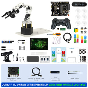 Yahboom DOFBOT Pro AI Large Model STEM Education Python 3D Depth Vision Robotic Arm for Jetson NANO 4GB/Orin NANO SUPE/Orin NX SUPER