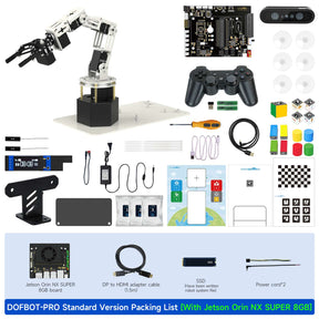 Yahboom DOFBOT Pro AI Large Model STEM Education Python 3D Depth Vision Robotic Arm for Jetson NANO 4GB/Orin NANO SUPE/Orin NX SUPER