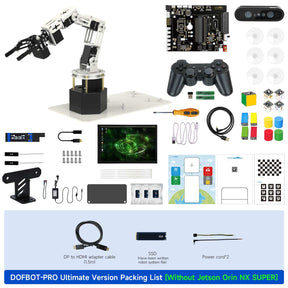Yahboom DOFBOT Pro AI Large Model STEM Education Python 3D Depth Vision Robotic Arm for Jetson NANO 4GB/Orin NANO SUPE/Orin NX SUPER