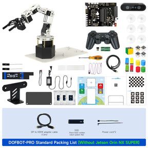 Yahboom DOFBOT Pro AI Large Model STEM Education Python 3D Depth Vision Robotic Arm for Jetson NANO 4GB/Orin NANO SUPE/Orin NX SUPER