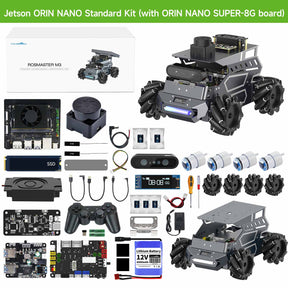 ROSMASTER M3 AI Large Model ROS2 STEM Education Python Programming Robot Mecanum Wheel for Jetson Orin NANO/NX SUPER/RDK X5/RaspberryPi 5