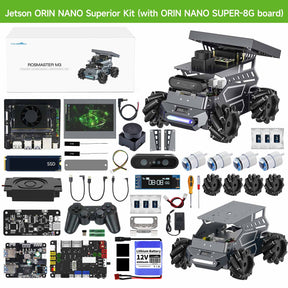 ROSMASTER M3 AI Large Model ROS2 STEM Education Python Programming Robot Mecanum Wheel for Jetson Orin NANO/NX SUPER/RDK X5/RaspberryPi 5