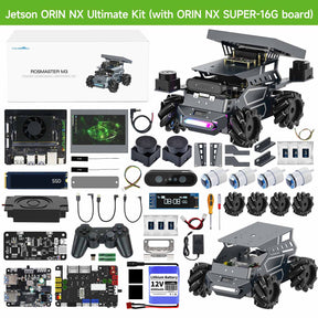ROSMASTER M3 AI Large Model ROS2 STEM Education Python Programming Robot Mecanum Wheel for Jetson Orin NANO/NX SUPER/RDK X5/RaspberryPi 5