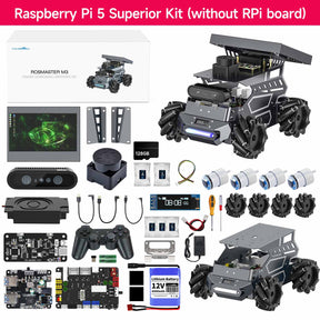 ROSMASTER M3 AI Large Model ROS2 STEM Education Python Programming Robot Mecanum Wheel for Jetson Orin NANO/NX SUPER/RDK X5/RaspberryPi 5