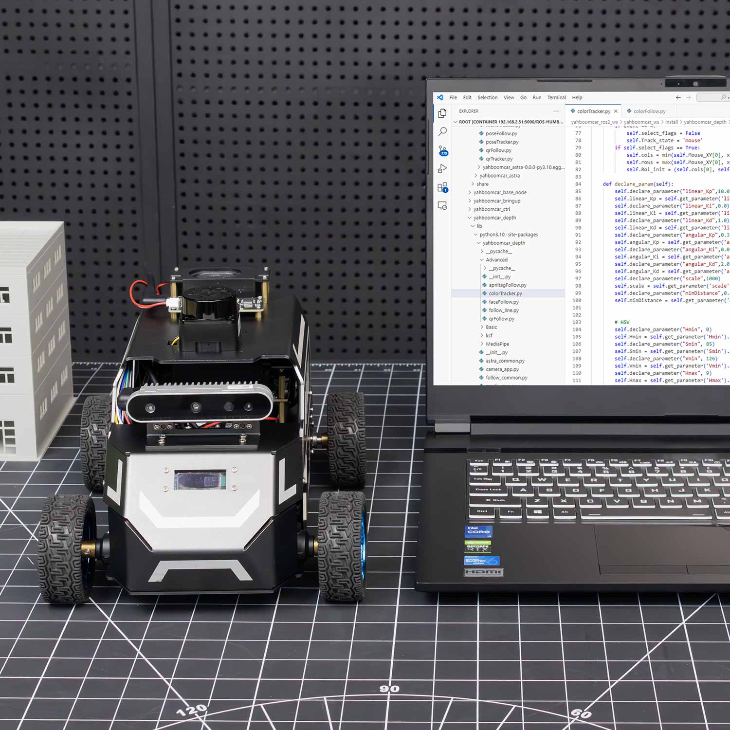 Yahboom ROSMASTER A1 AI Large Model ROS2 STEM Education Python Programming Robot with Ackerman steering chassis 