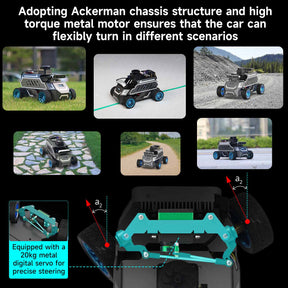 Yahboom ROSMASTER A1 AI Large Model ROS2 STEM Education Python Programming Robot with Ackerman steering chassis 