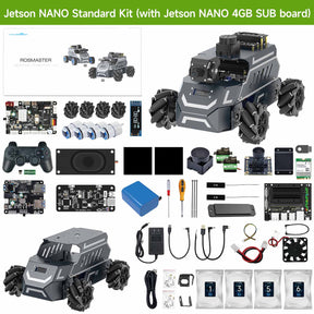 ROSMASTER M1 AI Large Model ROS2 STEM Education Python Programming Robot Mecanum Wheel for Jetson NANO 4GB/Orin NANO SUPER/RDK X5/RaspberryPi 5