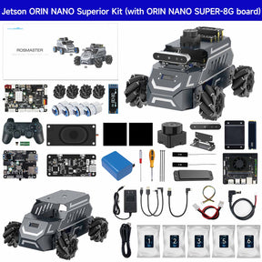 ROSMASTER M1 AI Large Model ROS2 STEM Education Python Programming Robot Mecanum Wheel for Jetson NANO 4GB/Orin NANO SUPER/RDK X5/RaspberryPi 5