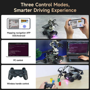 Yahboom ROSMASTER M3 Pro ROS2 STEM Education Python Programming Robot with Multimodal AI Large Model AI Voice Interaction Vision Recognition Tracking & Sorting