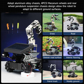 Yahboom ROSMASTER M3 Pro ROS2 STEM Education Python Programming Robot with Multimodal AI Large Model AI Voice Interaction Vision Recognition Tracking & Sorting