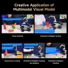 Yahboom ROSMASTER M3 Pro ROS2 STEM Education Python Programming Robot with Multimodal AI Large Model AI Voice Interaction Vision Recognition Tracking & Sorting