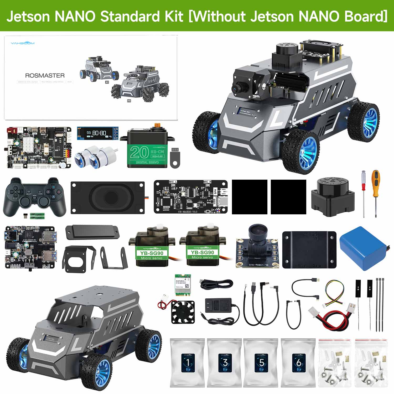 Yahboom ROSMASTER A1 AI Large Model ROS2 STEM Education Python Programming Robot with Ackerman steering chassis 