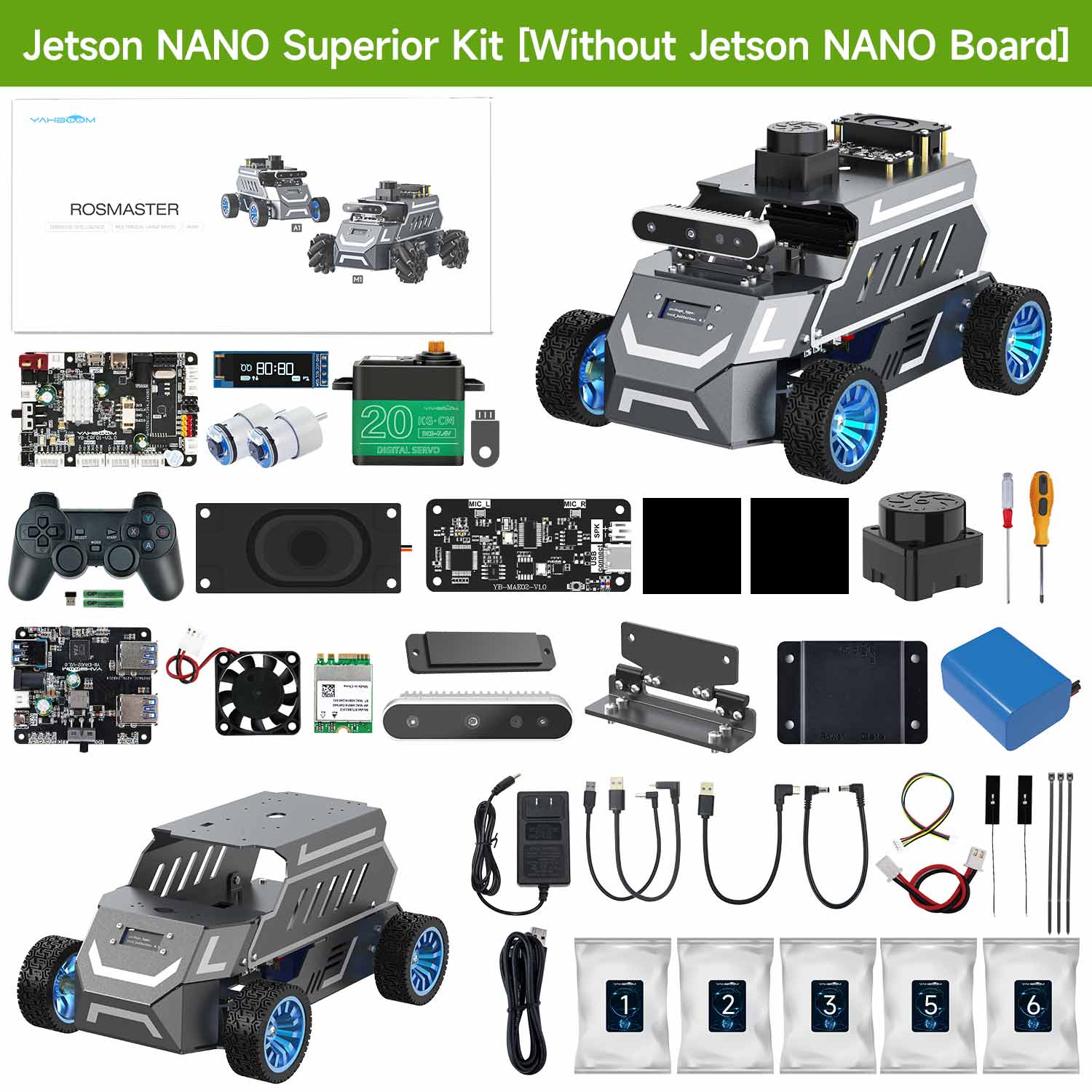 Yahboom ROSMASTER A1 AI Large Model ROS2 STEM Education Python Programming Robot with Ackerman steering chassis 