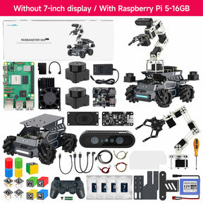 Yahboom ROSMASTER M3 Pro ROS2 STEM Education Python Programming Robot with Multimodal AI Large Model AI Voice Interaction Vision Recognition Tracking & Sorting