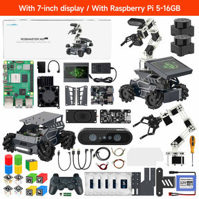 Yahboom ROSMASTER M3 Pro ROS2 STEM Education Python Programming Robot with Multimodal AI Large Model AI Voice Interaction Vision Recognition Tracking & Sorting