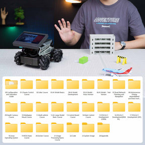 ROSMASTER M3 AI Large Model ROS2 STEM Education Python Programming Robot Mecanum Wheel for Jetson Orin NANO/NX SUPER/RDK X5/RaspberryPi 5