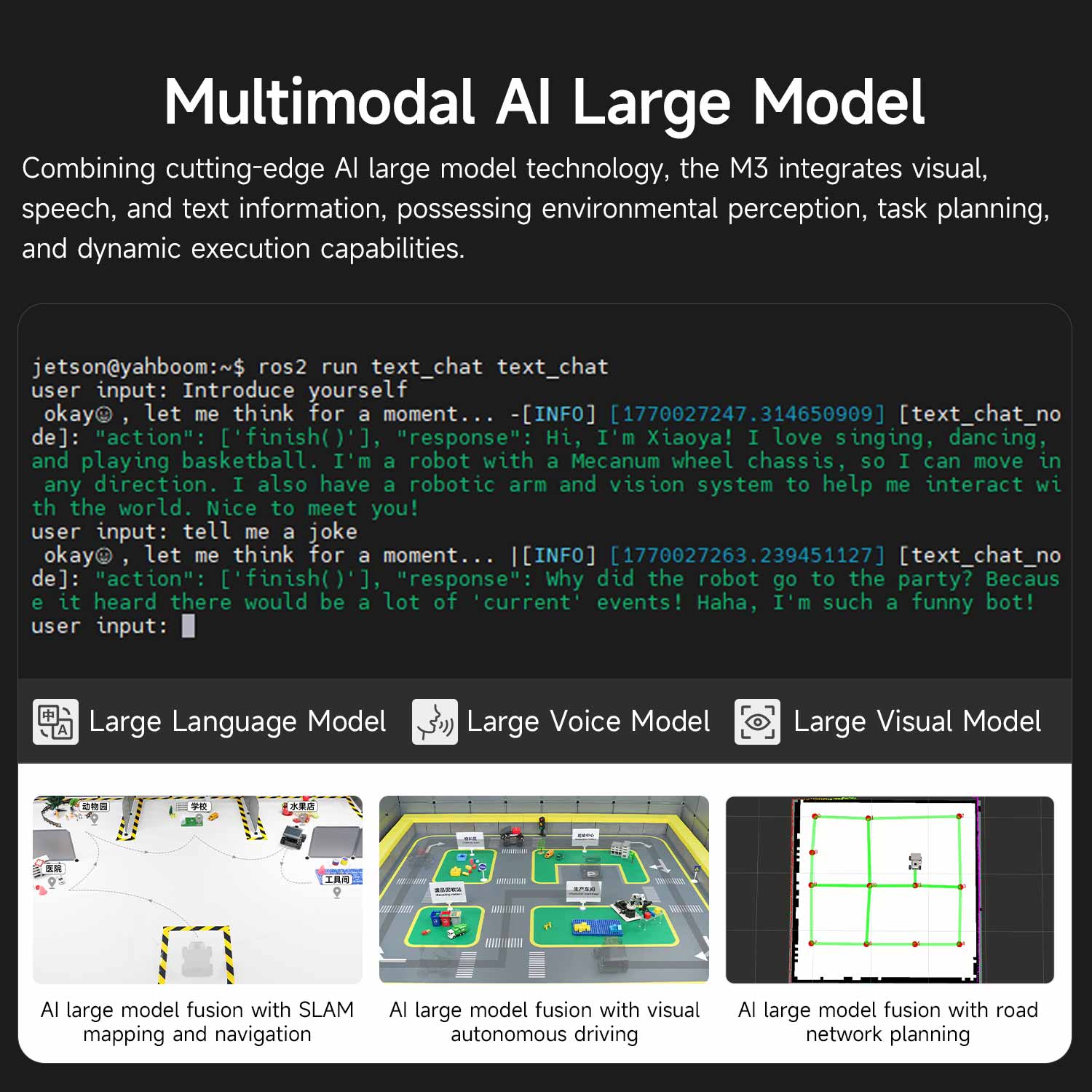 ROSMASTER M3 AI Large Model ROS2 STEM Education Python Programming Robot Mecanum Wheel for Jetson Orin NANO/NX SUPER/RDK X5/RaspberryPi 5
