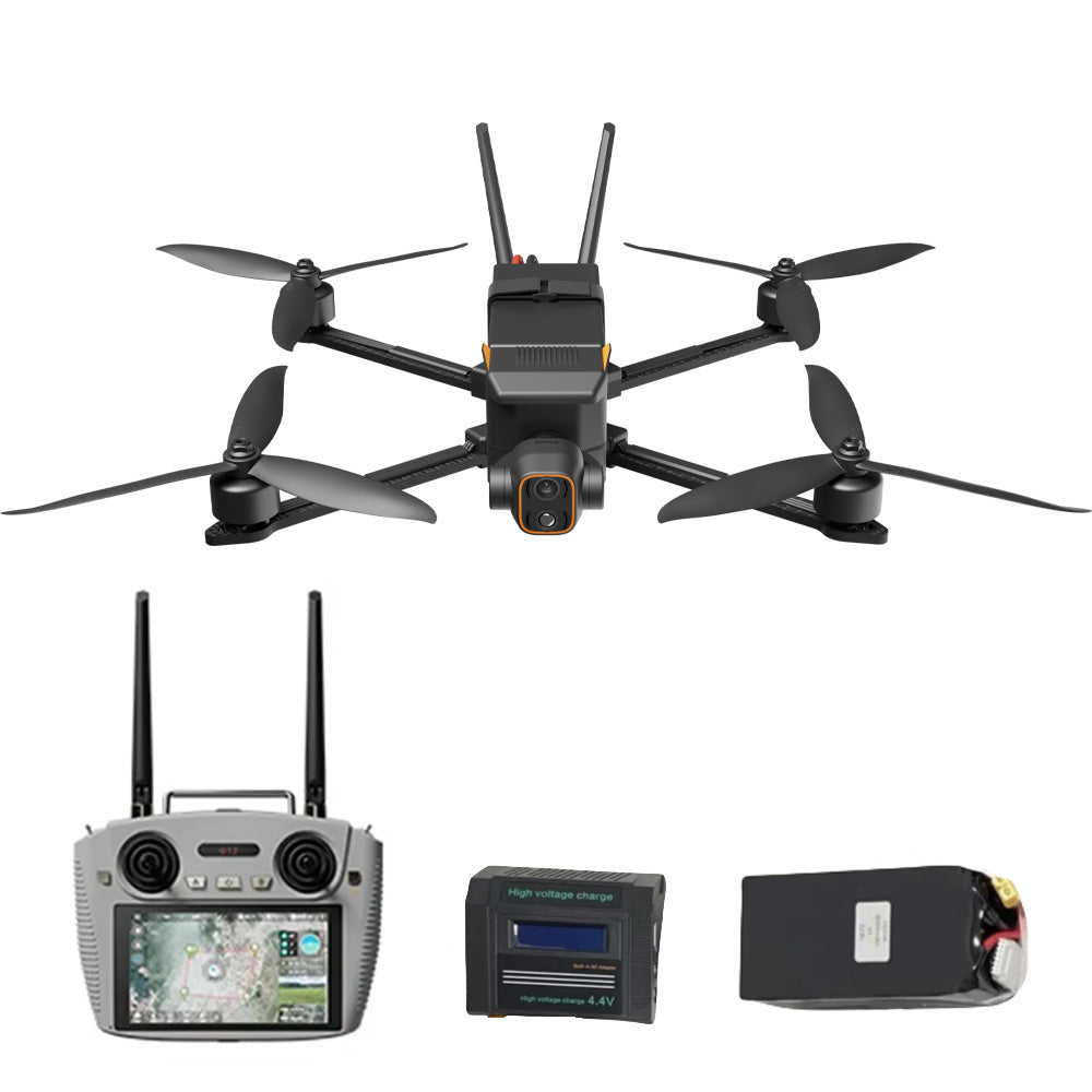 MX330T 10inch FPV Drone Dual-light 2K Camera Thermal Imaging Drone 20KM GPS 3KG Payload RTK AI Tracking Folding Quadcopter