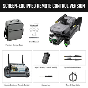 SMRC WING 100 8K Drone Upgraded version 3-Axis Gimbal Obstacle Avoidance 5G GPS Quadcopter Optional Screen Remote Control