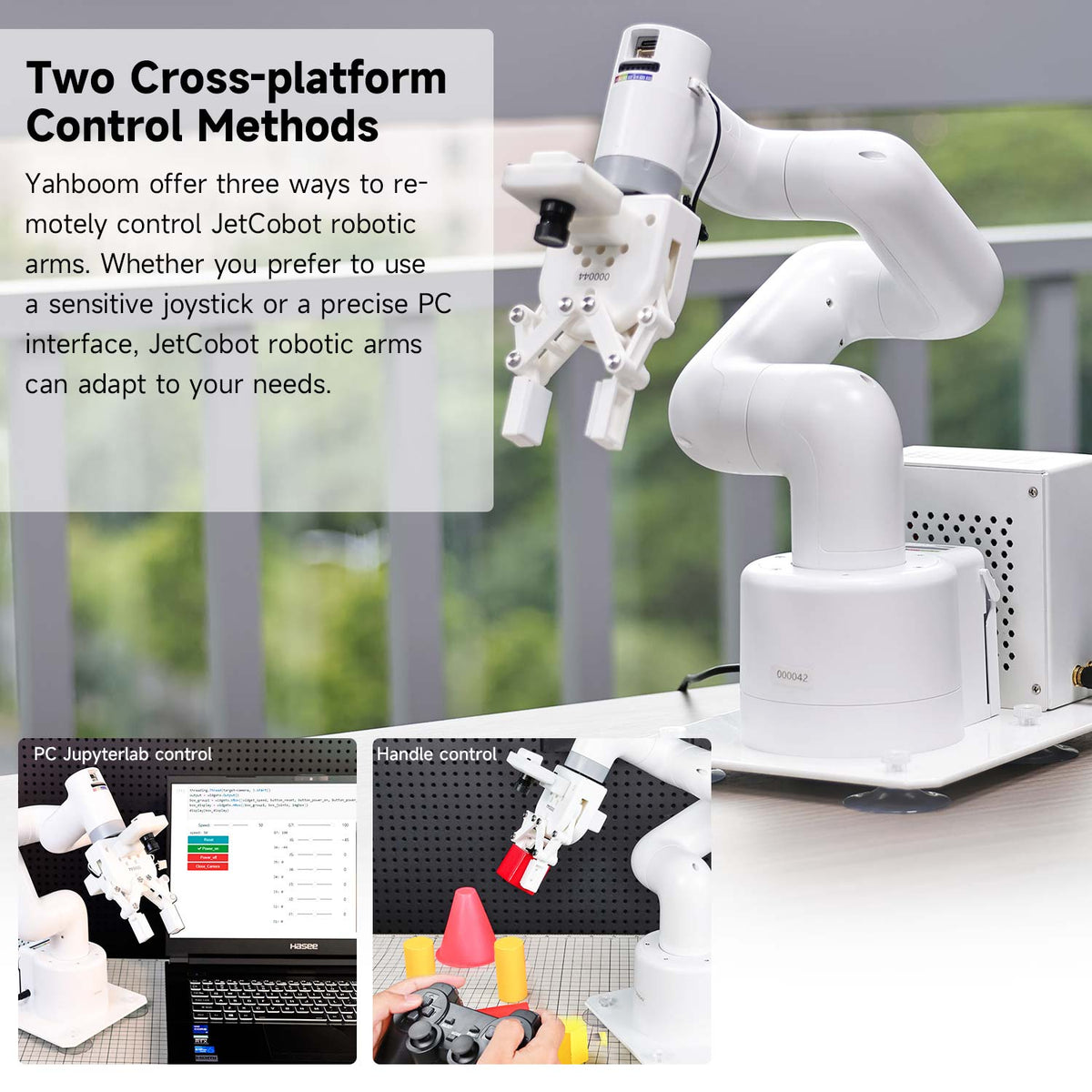 Yahboom JetCobot 7-axis visual collaborative robotic arm STEM Education Python Programming Robot for Jetson NANO 4GB/Orin NANO SUPER/Orin NX SUPER
