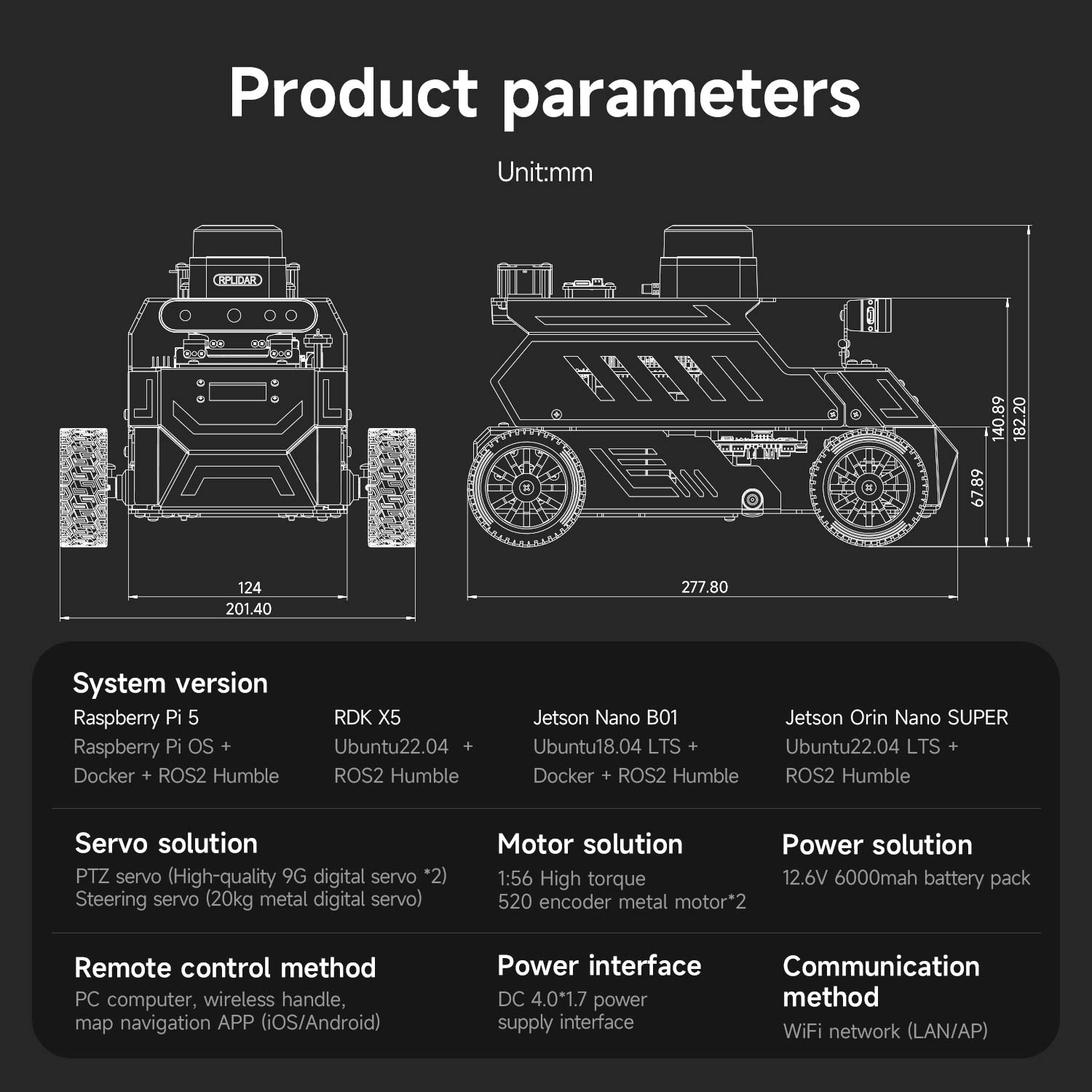 Yahboom ROSMASTER A1 AI Large Model ROS2 STEM Education Python Programming Robot with Ackerman steering chassis 