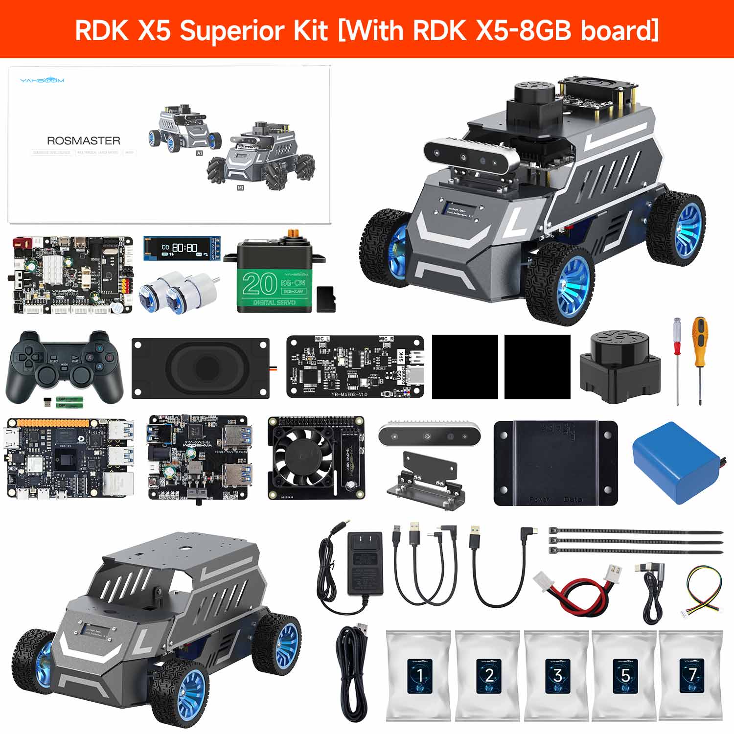 Yahboom ROSMASTER A1 AI Large Model ROS2 STEM Education Python Programming Robot with Ackerman steering chassis 