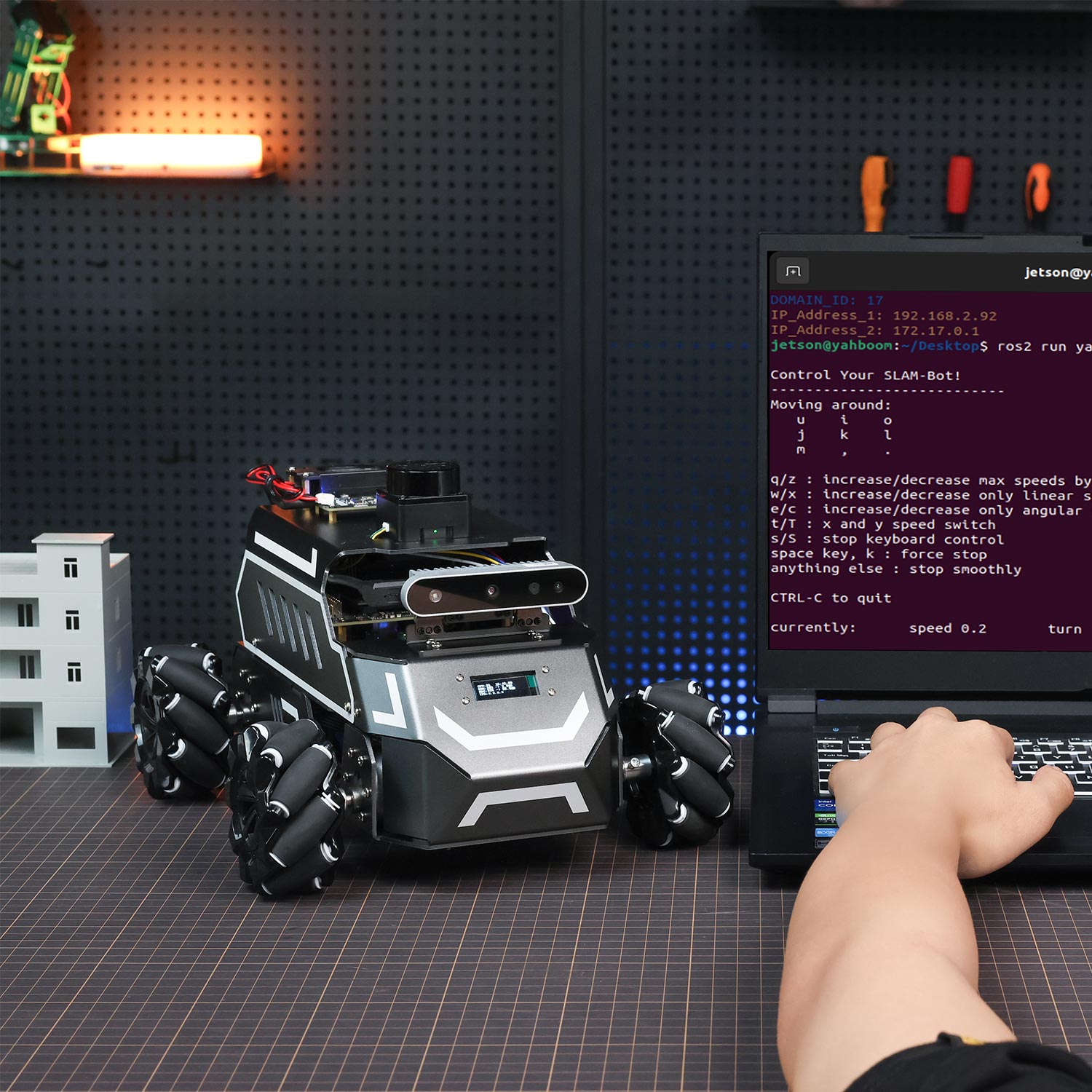 Raspbot V2 AI Vision Car With Mecanum Wheel ROS2 Humble for RPi 5 - Yahboom Raspbot V2 AI Vision Car With Mecanum Wheel ROS2 Humble for RPi 5 - Yahboom