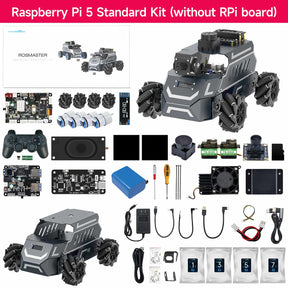 ROSMASTER M1 AI Large Model ROS2 STEM Education Python Programming Robot Mecanum Wheel for Jetson NANO 4GB/Orin NANO SUPER/RDK X5/RaspberryPi 5