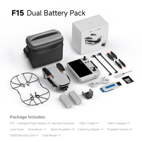 4DRC F15 4K Drone 3-Axis Gimbal HD Camera GPS 5G WIFI Quadcopter 5.5 Inch Touch Screen Remote Control