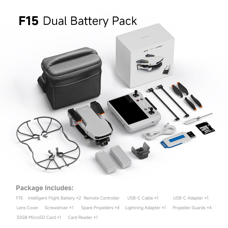4DRC F15 4K Drone 3-Axis Gimbal HD Camera GPS 5G WIFI Quadcopter 5.5 Inch Touch Screen Remote Control
