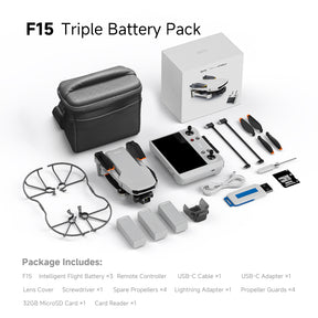 4DRC F15 4K Drone 3-Axis Gimbal HD Camera GPS 5G WIFI Quadcopter 5.5 Inch Touch Screen Remote Control