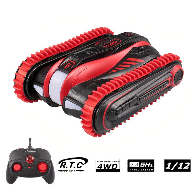 RC Car Amphibious LED Light 360° Rotation Stunt Car Toys