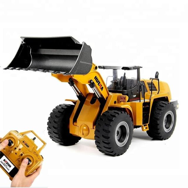 Huina 1583 Alloy Bulldozer Excavator 2.4G 10CH 1:14 Engineering Construction RC Car Toy