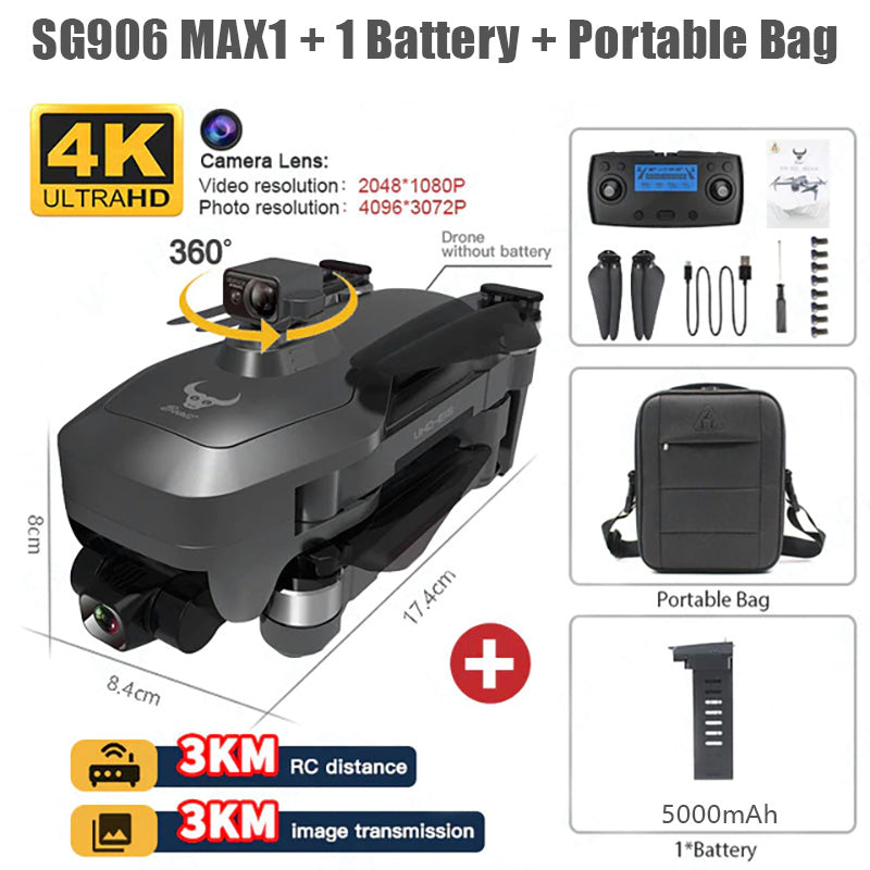 ZLL SG906 MAX1 Beast 3+ 4K Drone 3-Axis Gimbal Quadcopter